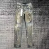 الجينز الجينز رجال مصمم جينز أرجواني مكدسة سراويل طويلة KSUBI تمزق العلامة التجارية في الشارع HIGH
