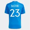 2023 Maillot italien Maillots de football italiens SCAMACCA IMMOBILE CHIESA Chemises de football RASPADORI JORGINHO BARELLA BASTONI VERRATTI Maglia Italiana Kit de l'équipe nationale