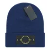 Bonnet Mens Beanie Hat Nytt cappello märke mode stickade sten hattar män kvinnor tjock ull cap höst och vinter mössor solid färg ö skalle caps a5