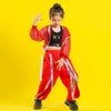 Stage Wear Kids Hip Hop Street Dance Costume Plaid Vest Loose Split Pants Net Jacket Tops For Girls Clothes Jazz Show 6 8 10 12Y