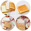 Assiettes 2 pièces, modèle de Toast réaliste, ornement créatif en forme de pain, faux décor