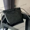 Kids Bags CC Bag 22 Mini Quilted Shopping Black Bags Classic Round Real Leather Strap Silver Metal Hardware Matelasse Chain Crossbody Shoulder Handbag With Coin Char