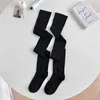 Women Socks Japanese Style Women's Autumn Thigh Lolita High Boot Extra Long Solid Color Stockings Over Knee Pile Up