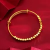 Armreif aus reinem Gold, Armreif, glänzendes Blockgold, 999er Goldfarbe, Armreif für Damen, Party-Schmuck, verstellbare Accessoires, Geschenke 231020