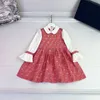 Set di vestiti per gonne firmate per bambini, T-shirt per bambini, pantaloncini, set di vestiti per bambini in cotone per ragazze