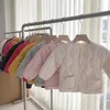 Piumino Autunno Inverno Bambini Piumini Ultraleggero Bambino O-Collo Piumino d'anatra Cappotto Bambino Bottoni Capispalla per neonate 231020