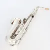 Saxofone alto profissional prateado 803, atualização eb, costela dupla, artesanato francês, instrumento de jazz, sax alto de alta qualidade