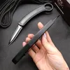 2 modelli Fibra di cabon Doppia azione Artiglio Karambit Coltelli AUTO D2 Lama Maniglia in lega di zinco nero Alumnium EDC Campo Caccia Coltello tattico Strumenti cacciatore di taglie