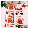 Décorations de Noël Mignon Arbre De Noël Décoration Pendentif Père Noël Ours Bonhomme De Neige Elk Poupée Suspendus Ornements Pour La Maison Jardin Dhsx0