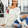 Kobiety swetry moda jesień sweter w dekolcie w szyku bez rąk ręcznie robiony szydełkowy rękaw z kwiatem długi zwykły płaszcz pullover