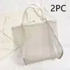 Förvaringslådor Protoble Mesh Bag stor kapacitet återanvändbara barn leksaker väskor simning strand kvinnor makeup arrangör shopping handväska