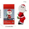 Adorno navideño Musical eléctrico de Papá Noel, muñeca, decoración navideña, juguete decorativo para sacudir el trasero