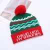 Christmas Hat Fashion For Kids And Adults New Christmas Knitted Hat Short Plush Santa Claus Hat Colorful Glow Knitted Wool Hat