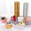 Hediye Sarma Alüminyum Folyo Kağıt Mini Kek Pişirme Bardağı Muffin Cupcake Kalıp Kupa Astarları Parti Düğün Festivali