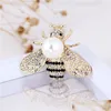 Pins Broches Version coréenne diamant perle pour femmes trois-Nsional alliage insecte abeille broche femme costume robe vêtements broche Accessori Dh8J2