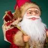 1 pezzo di bambola di Babbo Natale, decorazione per zaino rosso con lucchetto dorato, decorazione artigianale di Babbo Natale, regali di Natale, decorazioni per finestre per interni di Natale, 30 cm/11,8 pollici