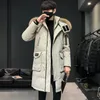 Heren Vesten Winter Warme Jas 2023 Dikke Casual Capuchon Lange Dons Windjack Heren Jas Merk Oversized Zwart Winddicht Parka's xfewsddcg 231020