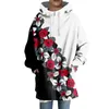 Women's Hoodies Casual Hooded Drawstring Sweatshirt Christmas Printed Zip Jacket With Pockets Ladies Streetwear Harajuku Female Outwear