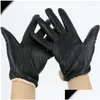 Cinq doigts gants cinq doigts gants papillon femmes véritable cuir tactile perforé section mince en peau de mouton conduite poignet hiver m dhkiv
