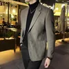 Mäns kostymer plus storlek 4xl-m Autumn Winter Business Casual Woolen Blazer Jackets för män Kläder 2023 Slim Fit Formal Wear Suit Rockar Man