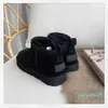 Clássico curto mini botas de neve femininas moda quente botas longas de pelúcia casual pele carneiro camurça sapatos castanha cinza austrália