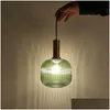 Lampy wisiorki Europa Vintage Colorf Glass Luksusowe oświetlenie wisiorku do restauracji jadalnia sypialnia sypialnia nocna sufit hangin dhqyb