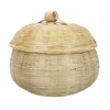 食器セット織り洗濯バスケット蓋貯蔵所オーガナイザー卵整理竹で織られた織りの多機能