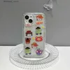 Étuis de téléphone portable Étui de téléphone portable transparent animal de dessin animé pour iPhone14 13 12 11 Pro Max 14Plus X XS XR XS MAX 6 7 8 Plus SE2 2020 coque souple Q231021