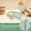 Boîte de rangement de conteneur de sandwich d'assiettes avec le pain grillé de couvercle