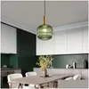 Pendant Lamps Europe Vintage Colorf Glass Luxury Pendant Light Lighting For Restaurant Dining Room Bedroom Bedside Home Ceiling Hangin Dhqyb