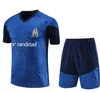 2023 24 Marseilles trascksuit voetbalshirts Heren Trainingspak 23/24 HEREN KIDS Olympique de MarseilleS Survetement Maillot Foot Korte mouwen Sportkleding sets