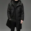メンズベストファッションメン90ホワイトアヒルダウンフード付きジャケット冬の厚い暖かい防水パーカーオーバーコートロング5xl 231020
