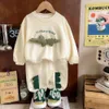 Kleidungssets 90 130 cm Kinder Frühling Herbst Winter Baumwolle Set Jungen Mädchen Cartoon Zweiteilige Koreanische Pullover Hose Baby Kleidung Outfits 231021