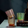 Wijnglazen Japanse Edo-Kiriko geslepen glas ouderwetse kristallen whiskybeker traditionele ambacht in geschenkdoos whisky cognac rode balk