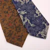Papillon Cravatte formali da uomo vintage da 9 cm per la festa Cravatta Gravatas stampata a fiori casual in stile etnico cinese con collo rosso