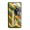 Emballage de carte de tabac, vente chaude transfrontalière, tuyau en métal, petit saxophone portable, conception de corne, tuyau en métal