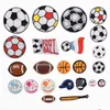 Pojęcia 23 sztuki piłka sporty żelaza dzieci piłka nożna baseball koszykówka rugby haftowany aplikacja do dżinsów T-shirt Decorati