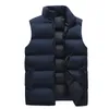 Gilets pour hommes hiver hommes épais gilet décontracté col montant couleur unie sans manches coton mâle chaud confortable gilet grande taille 6XL 231020