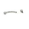 Stud 60 pezzi ASTM F136 Anelli per sopracciglia con filettatura interna Piercing Banana Curvo Bilanciere Ombelico Ombelico Gioielli per il corpo 16G 7mm 231020