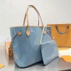 Designertas Tote Boodschappentas met grote capaciteit Dames Schouder Lakleer Mode Letters Rits Portemonnee Effen 40156