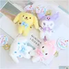 Animais de pelúcia recheados todos os tipos de boneca de pelúcia fofinha mochila pingente japonês pudim bonito cão jade canela pc pelúcia chaveiro d dhlyh