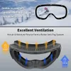 Skidglasögon Findway Aldult Ski Goggles 100% UV 400 Protection-Changable Lens Anti Fog Over Glasses Snowboard Goggles for Women Men 231021