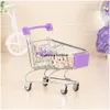 Mini Shopping Cart Kids Toys Simulation Supermarket Trolleys Play Play Toy Kids Room Room Storage Storage Decore 0990