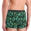 Sous-vêtements Feuille verte Sous-vêtements Plantes Imprimer Culotte masculine Custom DIY Stretch Trunk Shorts Slips Plus Taille