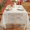 طاولة قطعة قماش Battilo Lace Lace Style Pastoral Tableroth Hollow Out Rectangle Cover Tables Tables Table لتناول الطعام 231020