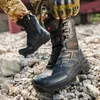 GAI Dress Military Tactical Mens Waterproof Leather Desert Combat Ankle Boot Army Work Men's Shoes Couple Motorcycle Boots 231020 GAI