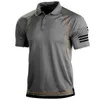 Men's Casual Shirts Summer T-Shirts Men Tactical Breathable Sweat Proof Sports Polo Collar Shirts Fashion Casual Loose Tees Plus Size S-3XL Male 231021