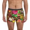 Mutande Intimo floreale leopardato Stampa floreale colorata Pantaloncini maschili Slip Comodo baule doganale Mutandine taglie forti