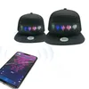 Chapéus de festa unisex bluetooth led telefone móvel app controlado chapéu de beisebol rolagem mensagem placa hip hop rua boné led chapéu 231020