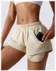 Lu Lu Align Lemons Yoga AL Shorts Pantaloni da fitness sportivi casual larghi estivi da donna Pantaloni da spiaggia traspiranti Pantaloncini da ballo